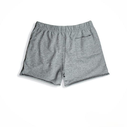 Grey rolled Edge Shorts