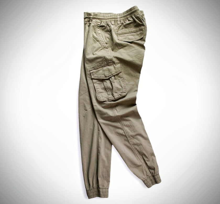 Khaki Cargo Jogger (Stretch)