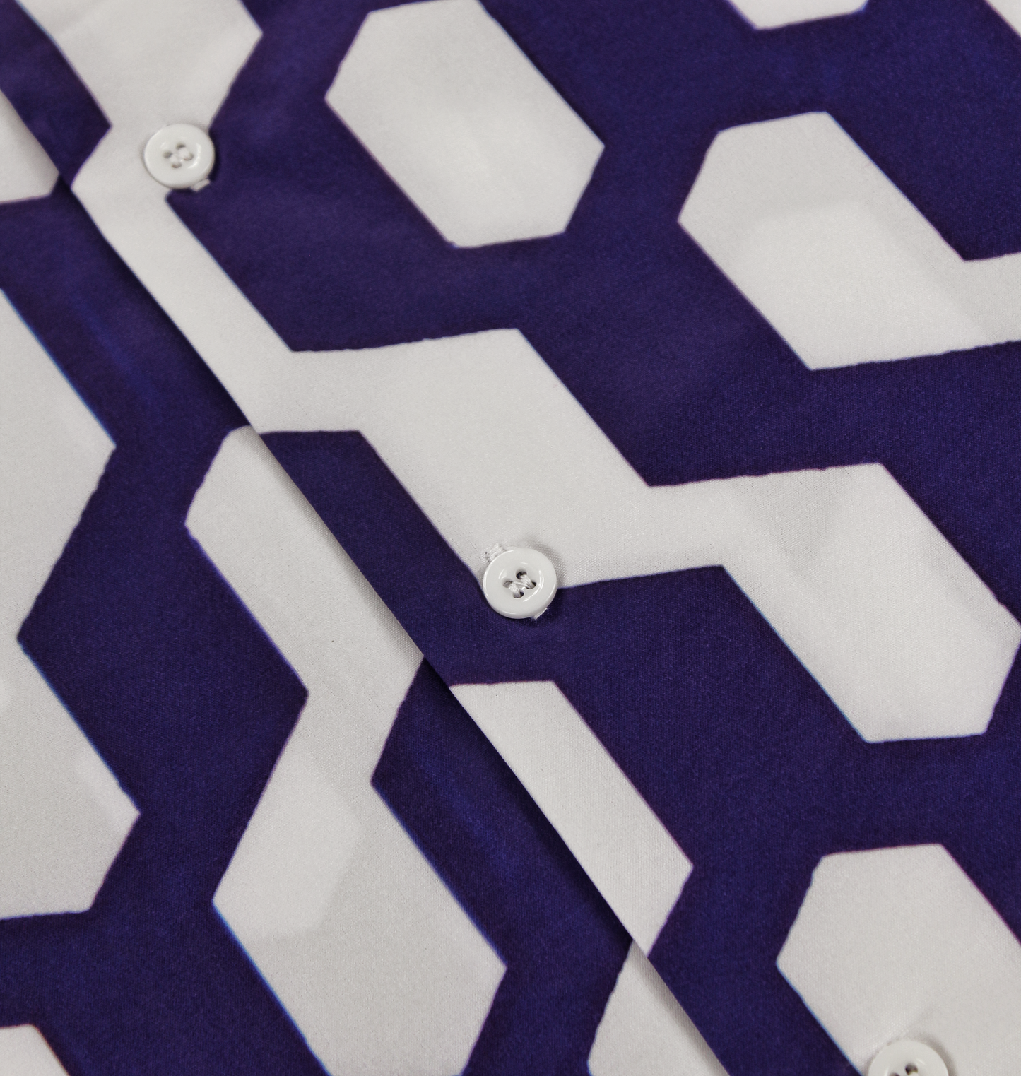 PURPLE GRID REVERE COLLAR SHIRT