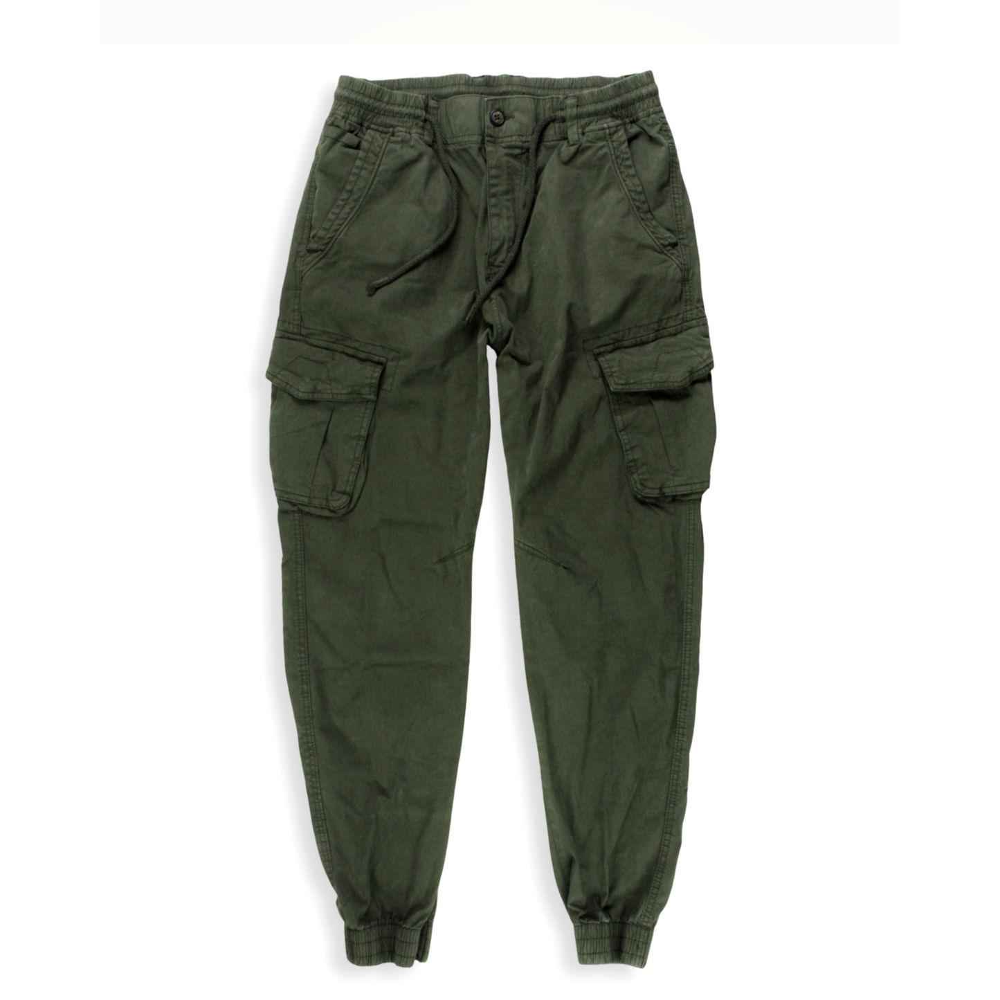 Army Green Cargo Jogger (Stretch)