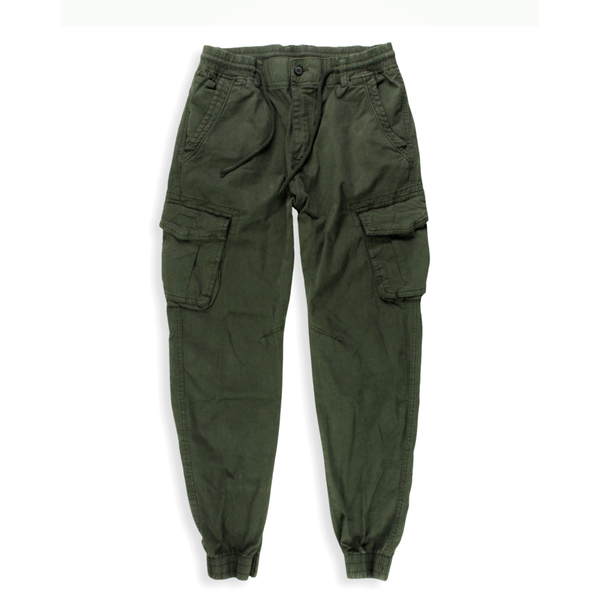 Army Green Cargo Jogger (Stretch)