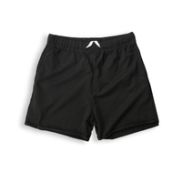 Black rolled Edge Shorts