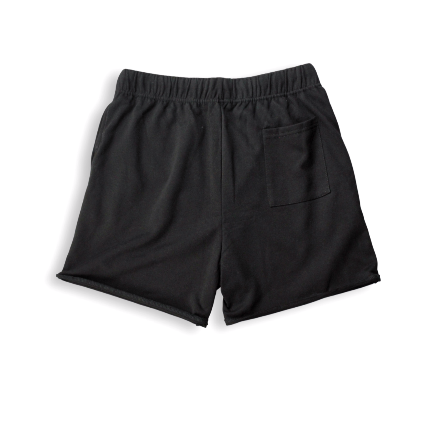 Black rolled Edge Shorts