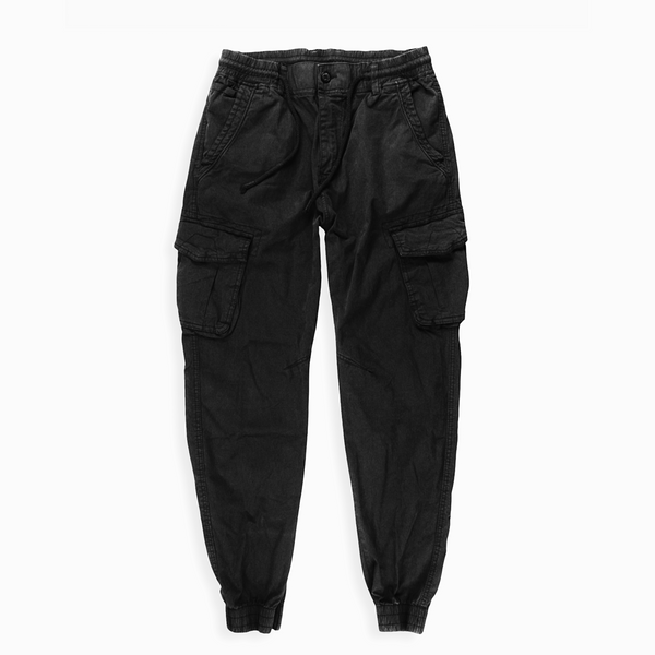 Black Cargo Jogger (Stretch)